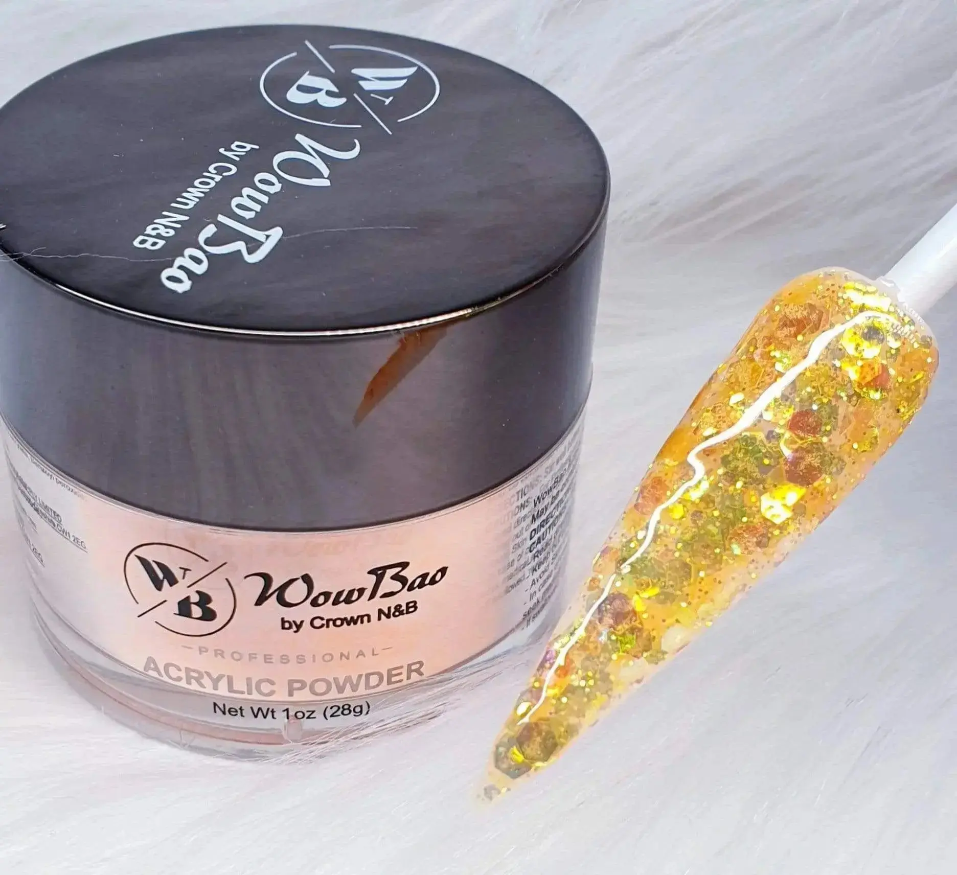 652 WOW Orange Glitter oz/28g Wowbao Acrylic Powder