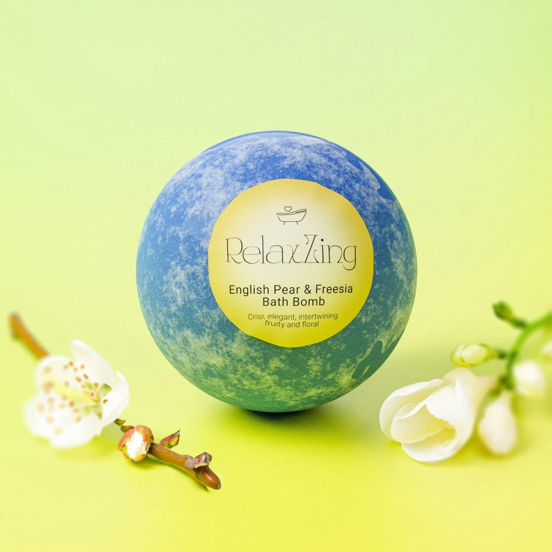 Delicate Duo-English Pear & Freesia bathbomb
