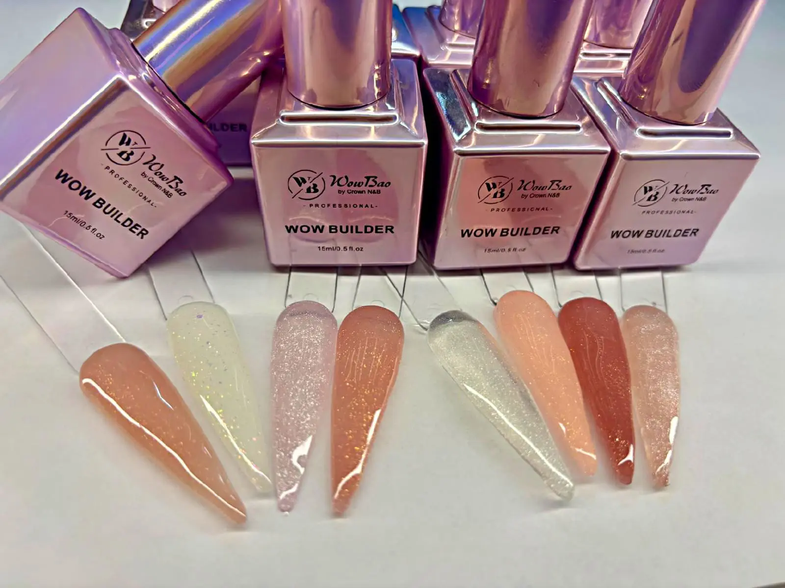 Wow Bao Shimmer Builder Gel Set of 8