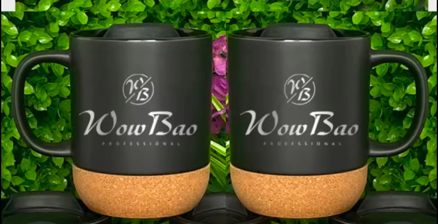 WowBao Mug - Premium Ceramic with Cork Base (350ml) - Image 2